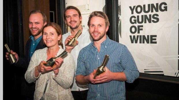 Josephine Perry scoops the top gong at the 'Riedel Young Gun of Wine' awards earlier this month.