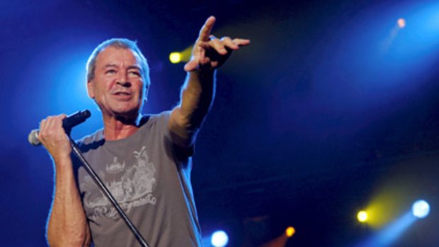Singer Ian Gillan of rock band Deep Purple... the band performed to enthusiastic audiences in Brisbane. April 27.
