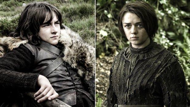 Kids' crusade: Isaac Hempstead-Wright, left, as Bran Stark and Maisie Williams as Arya Stark.