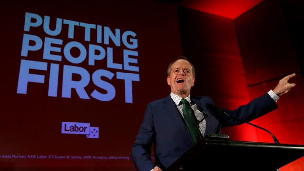 Opposition Leader Bill Shorten addresses Labor supporters during the campaign.