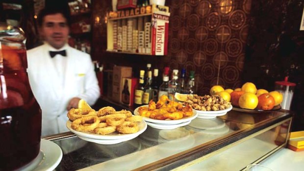 Tapas town ... dining in Seville.