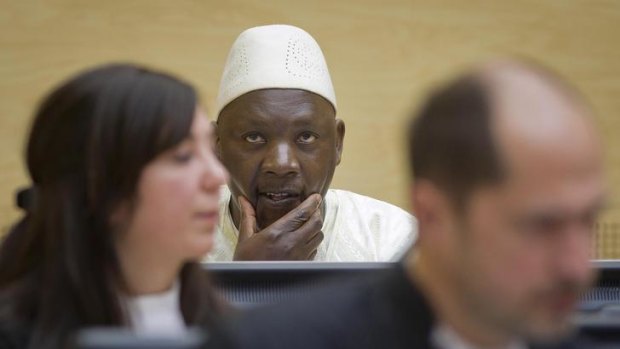 Congolese militant Thomas Lubanga at the International Criminal Court.