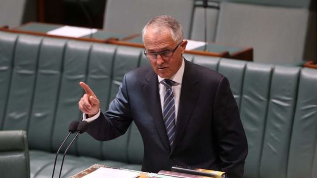 Communications Minister Malcolm Turnbull delivering his statement on the review into the NBN.