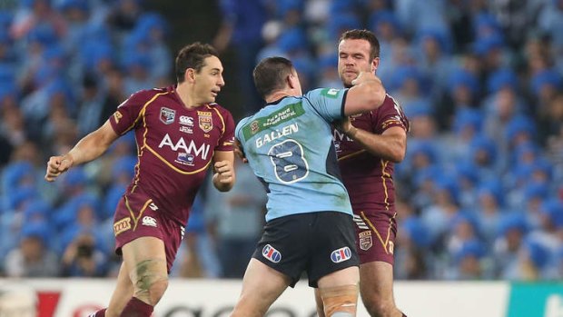 Banning the biff: Any player who repeats Paul Gallen's Origin I punch on Nate Myles will be sent to the sin bin.