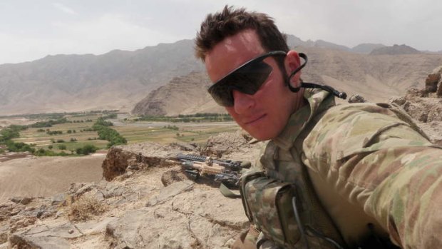 Memories: Fallen soldier Matthew Lambert on duty in Afghanistan.