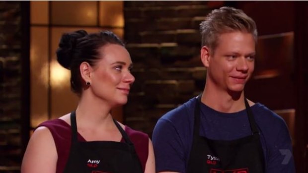 Easy winners: Amy and Tyson delivered three perfect courses to win the advantage of selecting who they'll face in the MKR semi-finals.