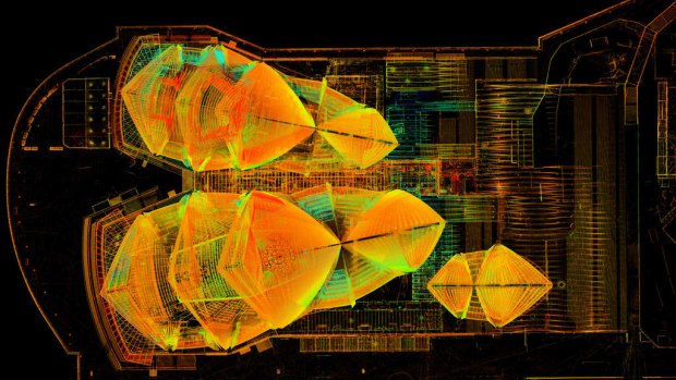 PointCloud Images of the Sydney Opera House.