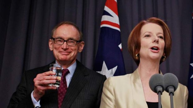 The next foreign minister ... Julia Gillard announces Bob Carr's appointment to the portfolio.