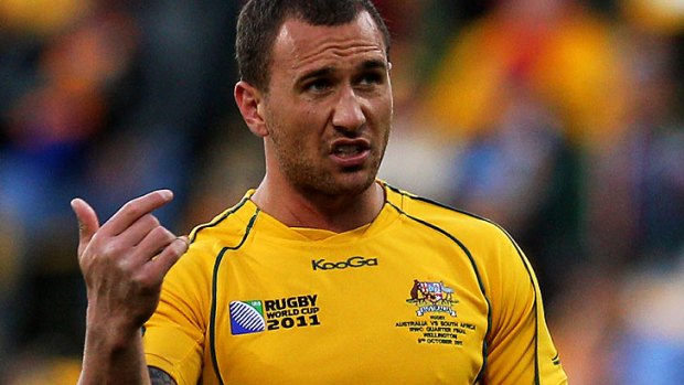 Quade Cooper injured himself during Australia's unsuccesful World Cup campaign last year.