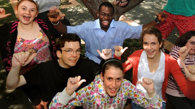 Year 12 students at the Victorian College for the Deaf sign success after top VCE results.