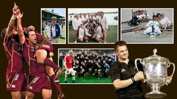 Queensland's rugby league team, the Australian cricketers of the early 2000s, the Cambridge rowing crew, American Ryder Cup golf squad, and the All Blacks - against both the Wallabies and British & Irish Lions - have had the wood on their rivals.