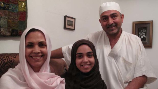 Dawning realisation ... Jamal Ben Hemida with his daughter Lujain and his wife, Najat Milad al-Tarhouni.