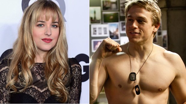 Dakota Johnson and Charlie Hunnam have been chosen to portray the central couple in the film adaptation of <i>Fifty Shades of Grey</i>.