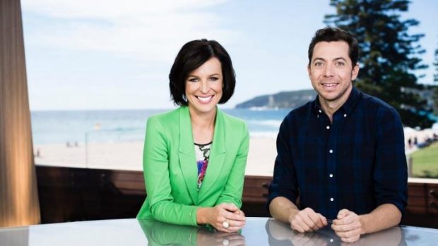 Final days ... Wake Up hosts Natarsha Belling and James Mathison had to brave the cameras after Ten announced axing.