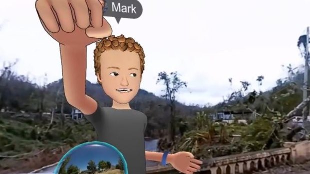 Mark Zuckerberg's cartoon avatar touring hurricane-ravaged Puerto Rico: cartoon Technology critics derided the video as an insensitive marketing stunt.