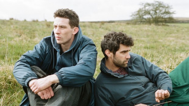 Josh O'Connor and Alec Secareanu star in the rural love story God's Own Country.
