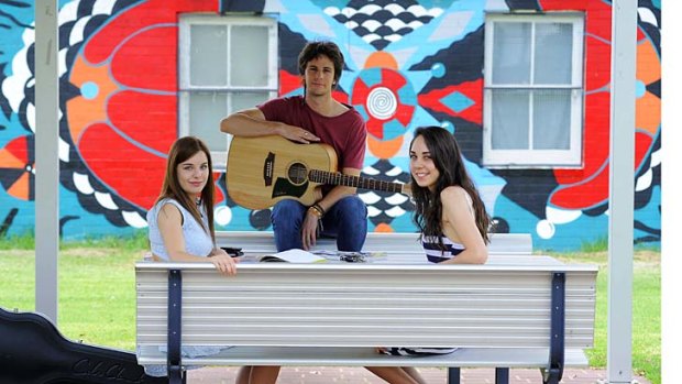 Success story ... Natasha Heller, left, Kodi Lane and Swade Naden are among a growing number of indigenous students who are sitting their HSC at Dubbo College.