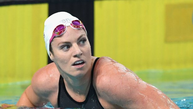 Feeling refreshed: Emily Seebohm, pictured on Monday night.
