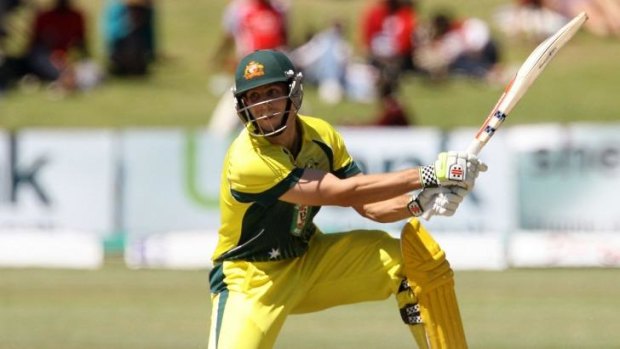 Big hit: Mitch Marsh has been in devastating form in Zimbabwe with two scores in the 80s and three consecutive sixes off Dale Steyn.