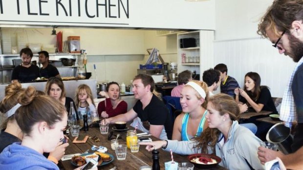 Happy campers: The Little Kitchen in Coogee.