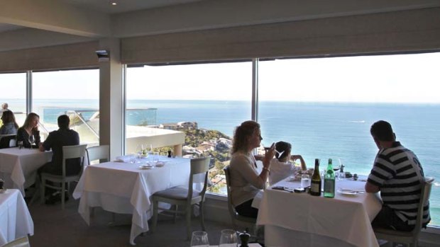 Positive outlook ... the view is as mouth-watering as the food.