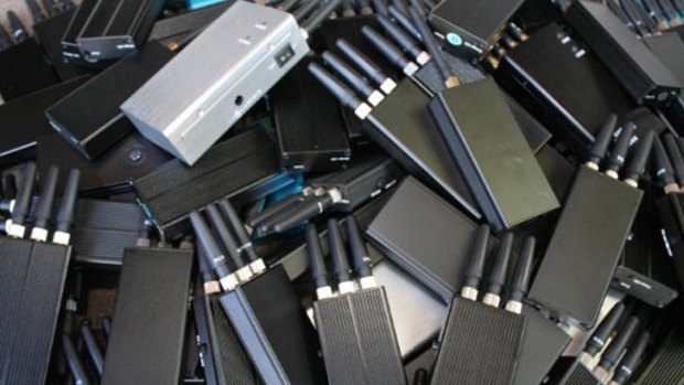 The ACMA destroyed the jamming devices after a crackdown.