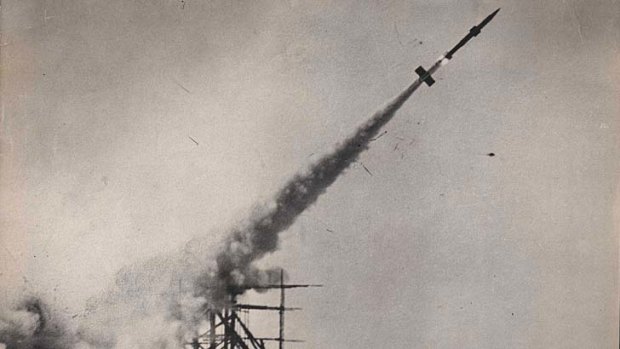 Blast from the past: a  rocket test at the Woomera  guided weapons range.