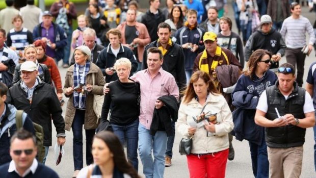 Monday’s Geelong-Hawthorn game attracted the AFL’s biggest attendance for the season to date.