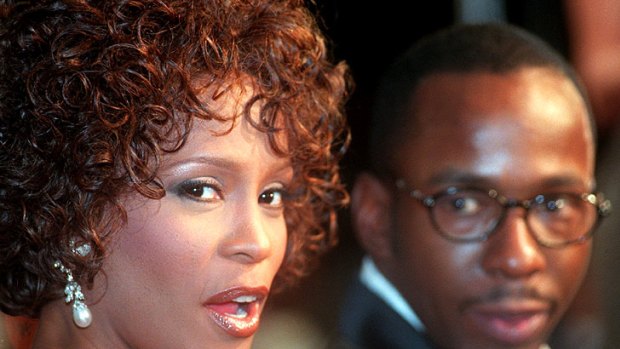 Whitney Houston with her then husband, Bobby Brown, in 1997.