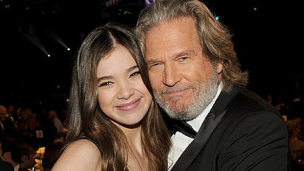 Hailee Steinfeld, 14, with co-star Jeff Bridges at the Screen Actors Guild awards last week.