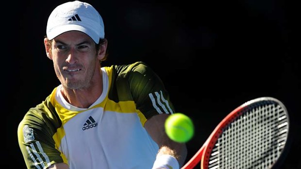 Two to go: Andy Murray took less than two hours to beat Frenchman Jeremy Chardy in their quarter-final on Wednesday.