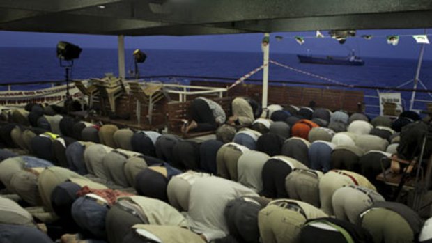An ocean of determination ... the call to prayer on the MV Blue Marmara.