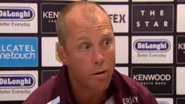 Manly coach Geoff Toovey blows up.