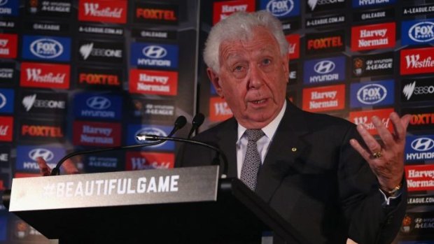 "I'm confident – more than confident – that we will be doubling, if not tripling, our viewers, spectators and [quality of] football in ten years' time": FFA chairman Frank Lowy. 