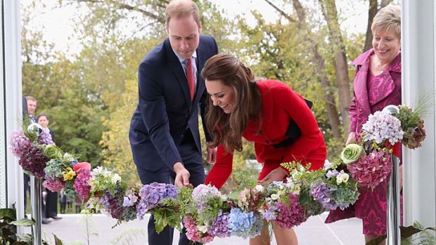 Catherine, Duchess of Cambridge and Prince William, Duke of Cambridge officially open the Visitor's Centre at the Botanical Gardens on April 14, 2014 in Christchurch, New Zealand.