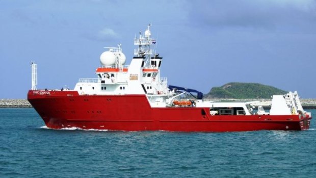 M/V Fugro Equator, which with the Chinese survey ship Zhu Kezhen, has mapped about 110,000 square kilometres of the vast sea floor.