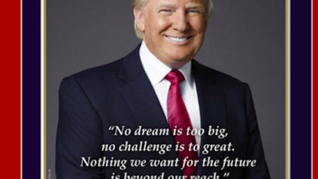 Critics were quick to point out the typo in US President Donald Trump's inauguration poster.