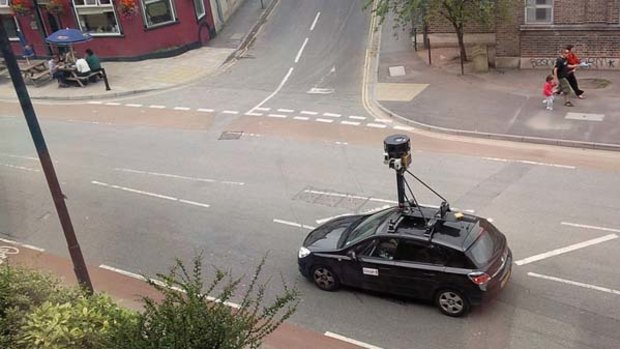 A Google Street View car on the prowl ...  Photo: <a href="http://www.flickr.com/photos/byrion/">Byrion/Flickr</a>