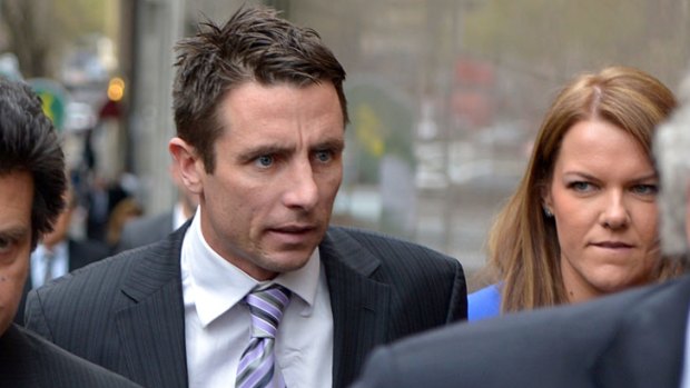 Stephen Milne arrives at the Melbourne Magistrate' Court.