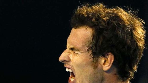 Andy Murray feels the pressure during the final.