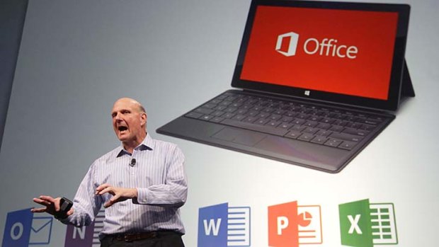 Microsoft CEO Steve Ballmer unveils Microsoft Office 15. 