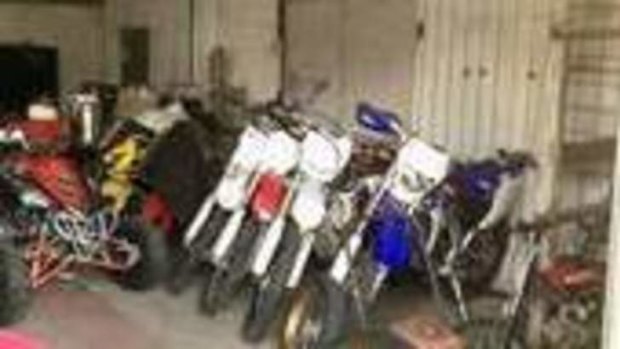 Up to 30 suspected stolen motorbikes were found in Coopers Plains.
