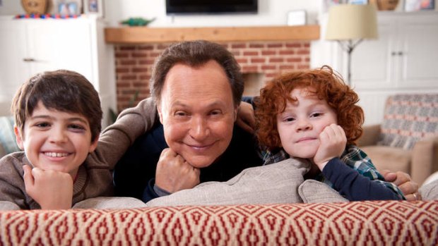 Playing ball ... Joshua Rush, Billy Crystal and Kyle Harrison Breitkopf in Parental Guidance.