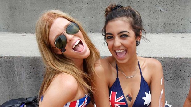 What did you say? Aussie sheilas at a beach in Sydney.