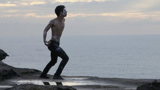 Hunter Page-Lochard, pictured at Magic Point, Maroubra, stars in the film Around The Block.
