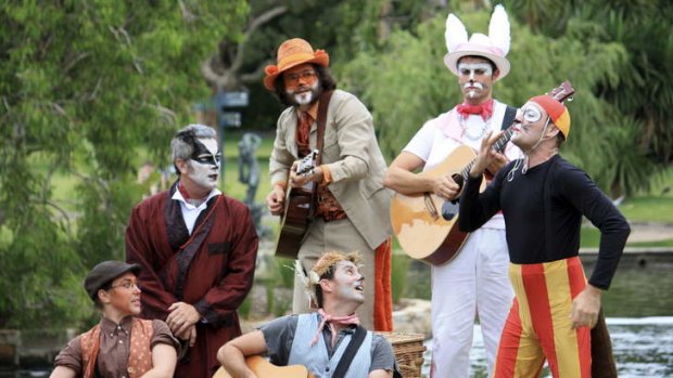 The Australian Shakespeare Company perform Wind in the Willows in the Botanic Gardens.