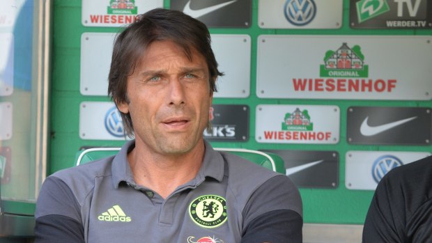 Chelsea's coach Antonio Conte before the pre-season game against Werder Bremen. 