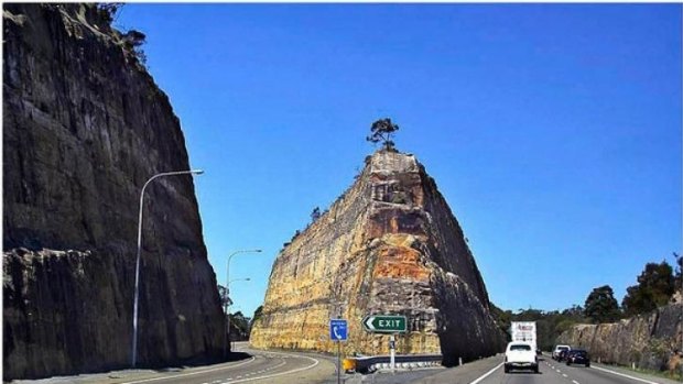Massive: Peter Spooner's work on the highway to Newcastle, north of Sydney. He paid special attention to the landforms while selecting on-site alignments for vistas and construction.