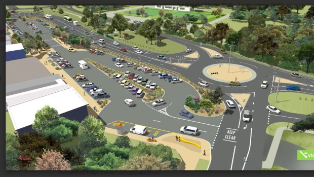 The state government is spending $2.9 million to widen the roundabout.