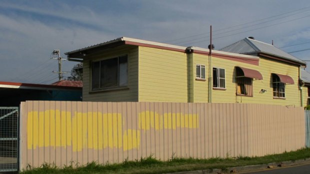 Twelve offensive messages were plastered over the property and have since been painted over.